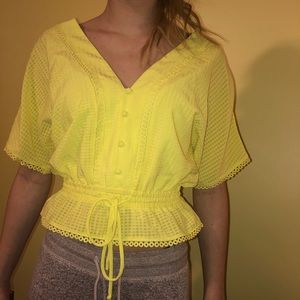 Bright yellow blouse